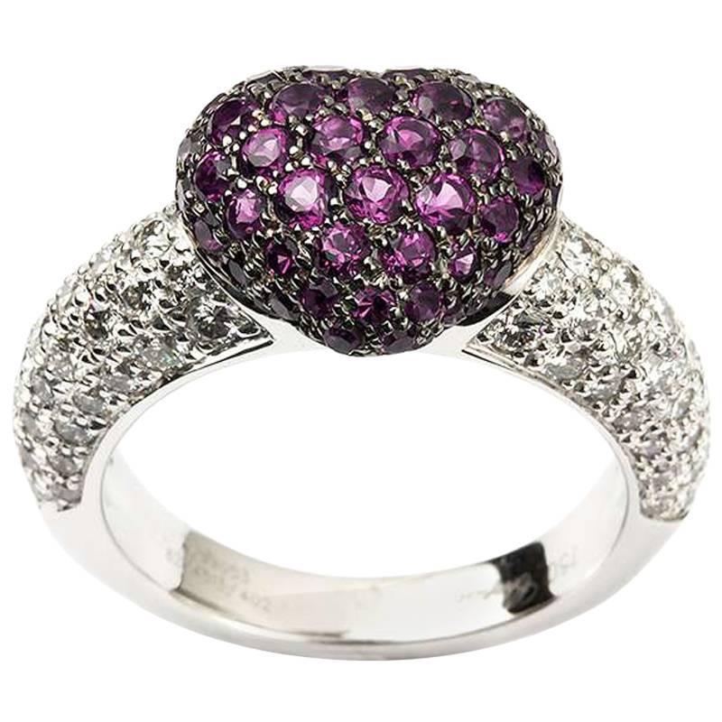 Chopard Amethyst Diamond Heart Ring