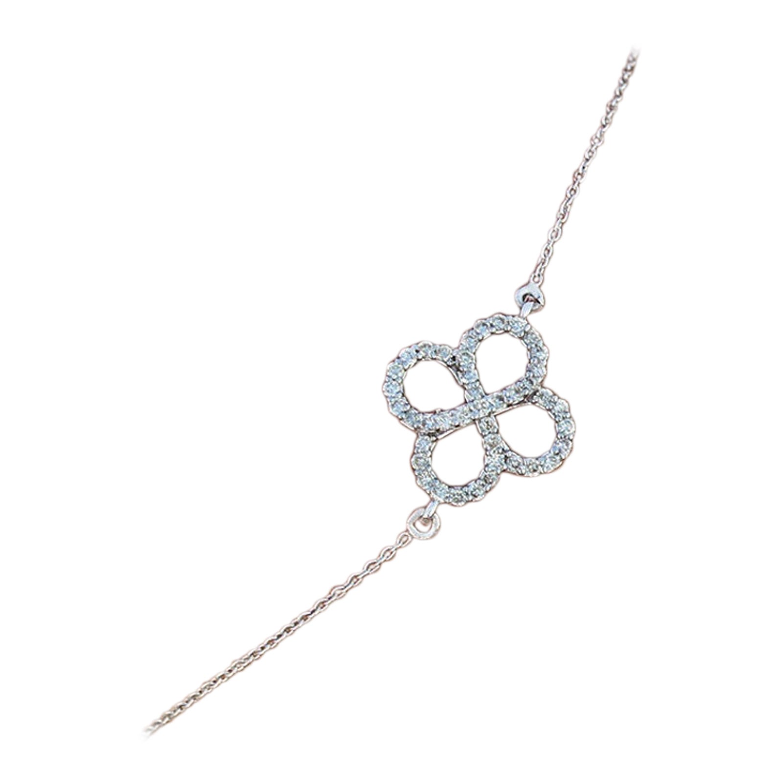 14k Solid Gold Natural Pave Diamond Chain Bracelet Beautiful Gift For Women.