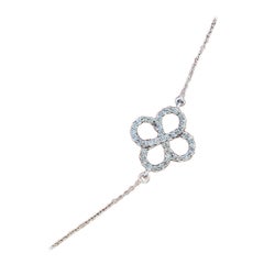 14k Solid Gold Natural Pave Diamond Chain Bracelet Beautiful Gift For Women.