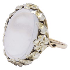Arts & Crafts Cabochon Moonstone Ring