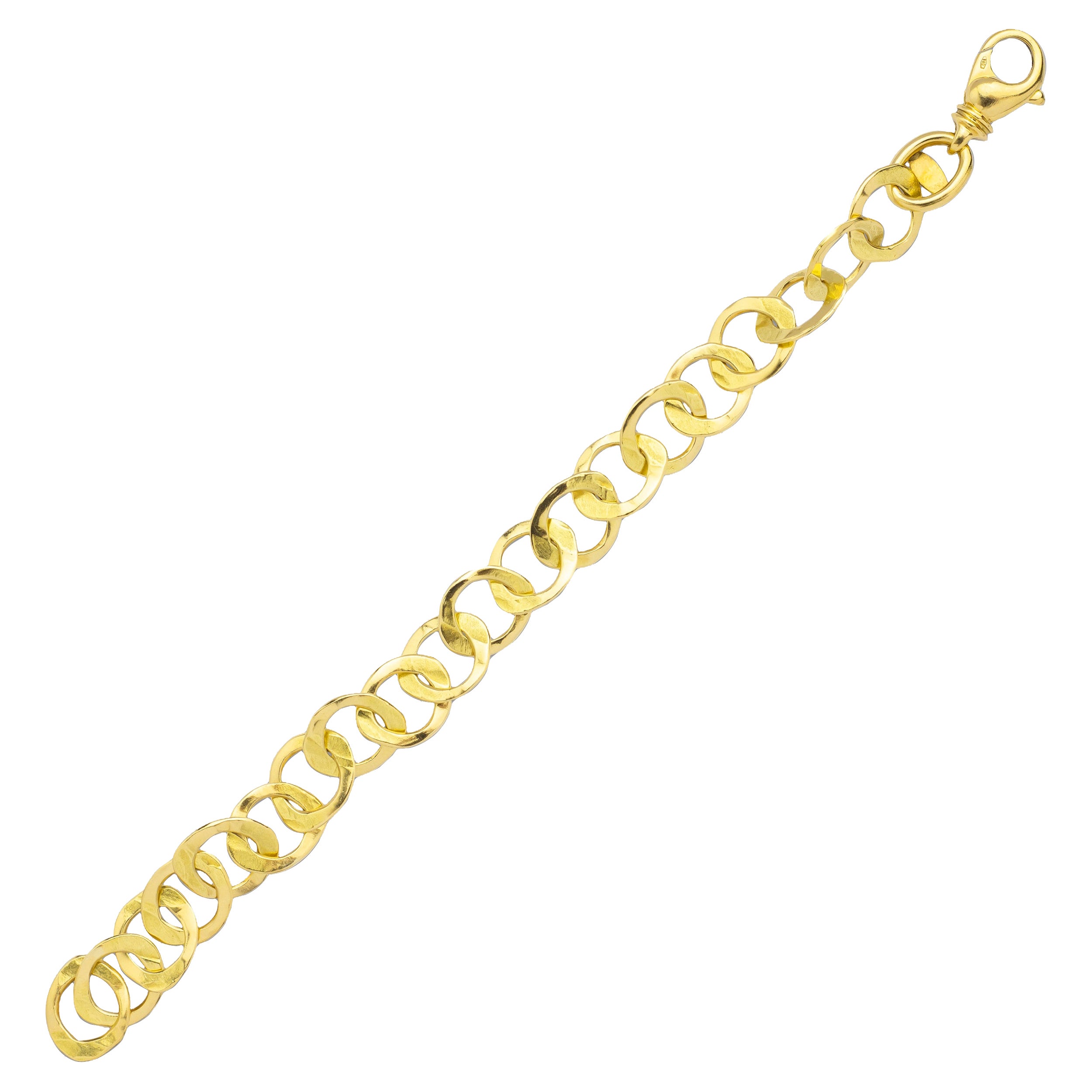 Hammered 18 Karat Yellow Gold Bracelet