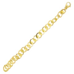 Hammered 18 Karat Yellow Gold Bracelet