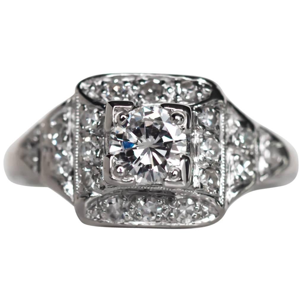 .42 Carat Diamond Platinum Engagement Ring