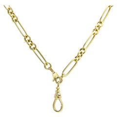 Swivel Clasp charm Lock Italian Link Necklace Chain 14 Karat Gold