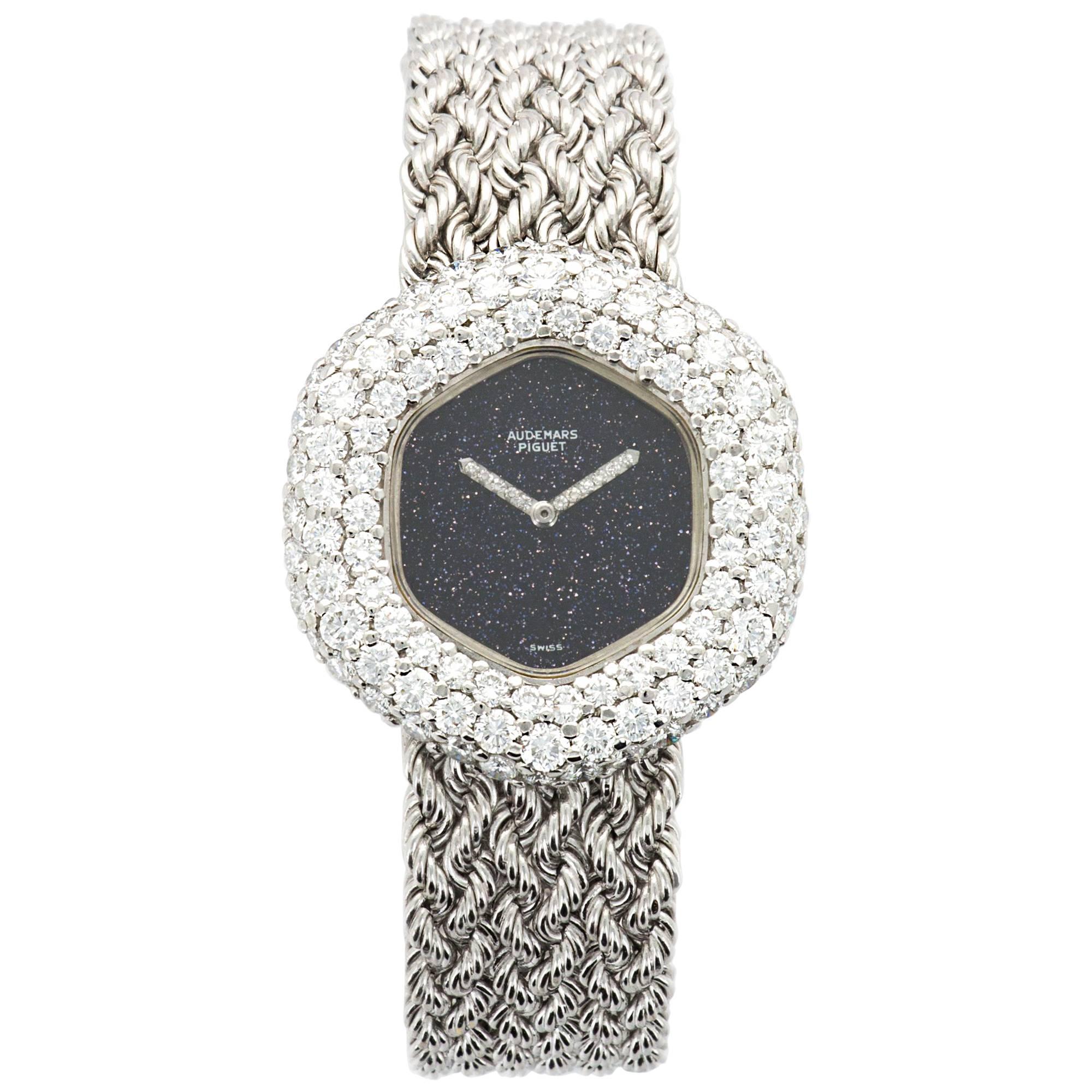 Lady's Audemars Piguet White Gold Diamond Watch, circa 1970s