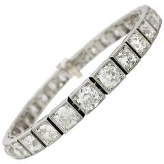 20.00 Carats Diamonds Platinum Bracelet 7