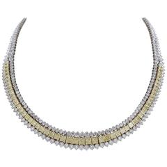 Fancy Yellow Diamond and White Diamond Necklace 8