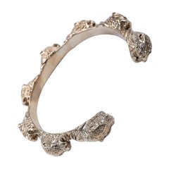 Jaguar Head Statement Cuff Bangle