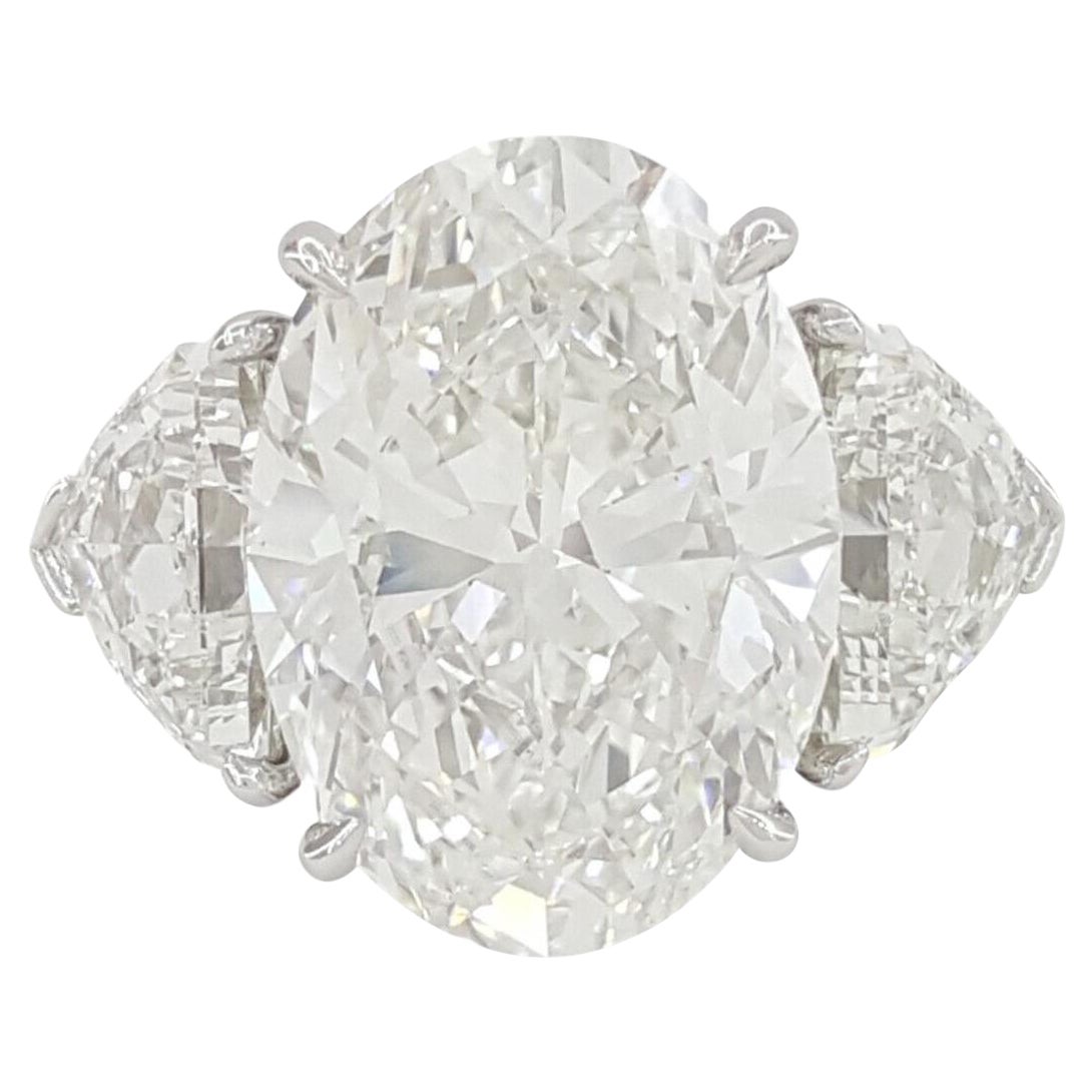TYPE 2A GIA Certified 4 Carat Oval Diamond Platinum Ring