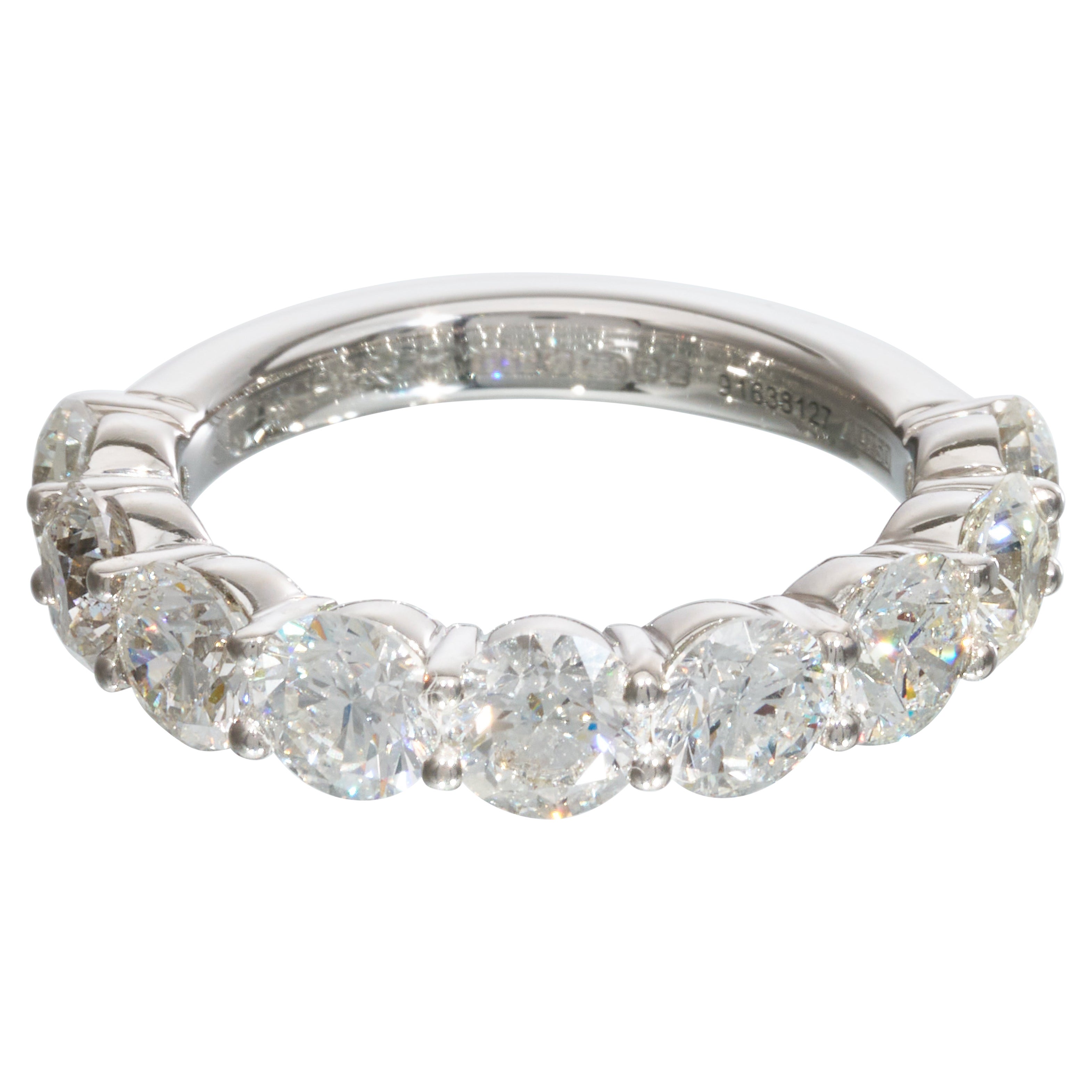 Jacob & Co 3.15CT Diamond Eternity Ring White Gold 9 Round Brilliant Diamonds For Sale
