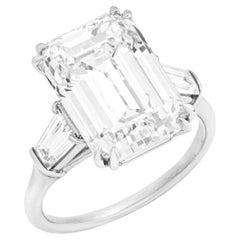 GIA Certified 5 Carat Emerald Diamond Ring