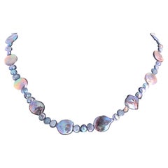 AJD Real Natural Intensely Multi-Colored Real Pearls 17" Necklace