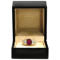 Antique Ruby and Diamond Bvlgari Ring