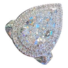 GIA Certified 2.00 Carat F/VS1  Pear Shape Diamond 18K Gold Solitaire Ring