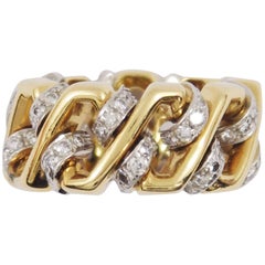 David Webb Diamond Gold Platinum Ring