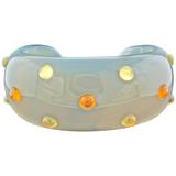 Bracciale in agata e citrino intagliato