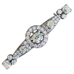 Broche en or 18 carats et diamants de 2,95 carats