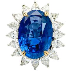 33.64 Carat GIA Certified Sapphire and Diamond Ring 10