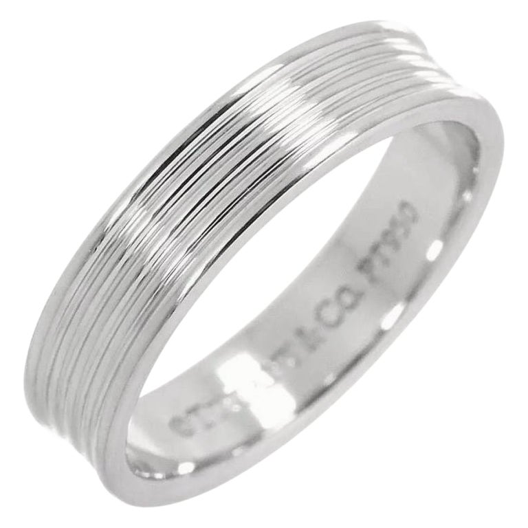 TIFFANY & Co. Platinum Five Row Wedding Band Ring 8.5