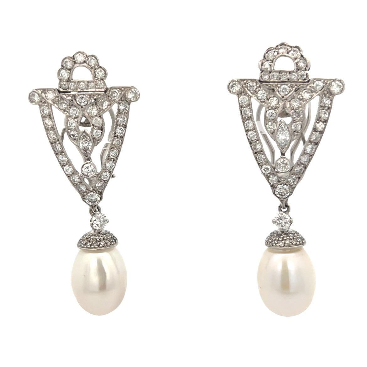 Pearl and Diamond Day & Night Earrings
