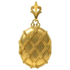 Antique Victorian Oversized Gold Locket