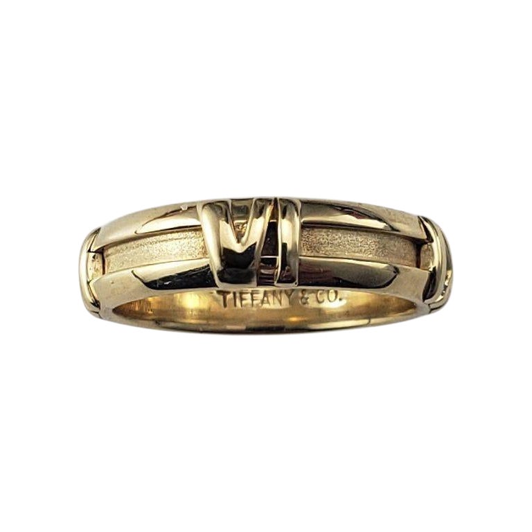 Tiffany & Co. 18K Yellow Gold Atlas Numeric Ring Size 4.25 #20995