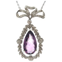 Vintage Amethyst Pendant Necklace
