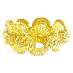 14K Gelbgold Vintage Chunky Breites Vintage-Armband 140,00 Gramm
