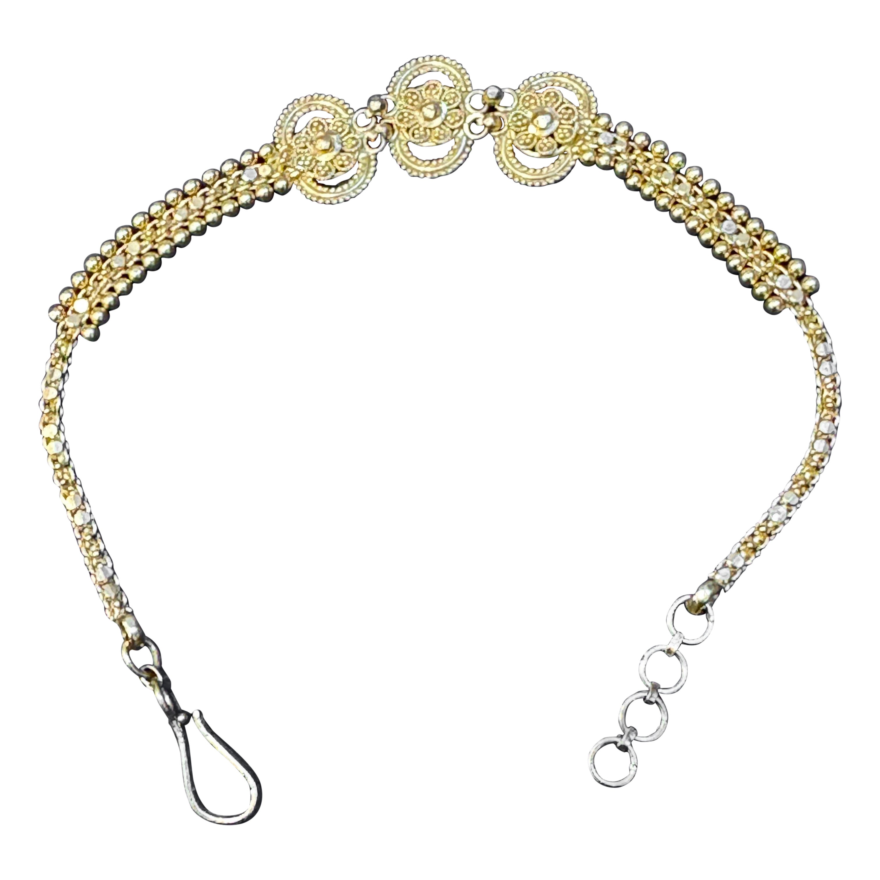 Hand Made 22 Karat  Yellow Gold Solid Bracelet, 8.6 Gm, 7 Inch