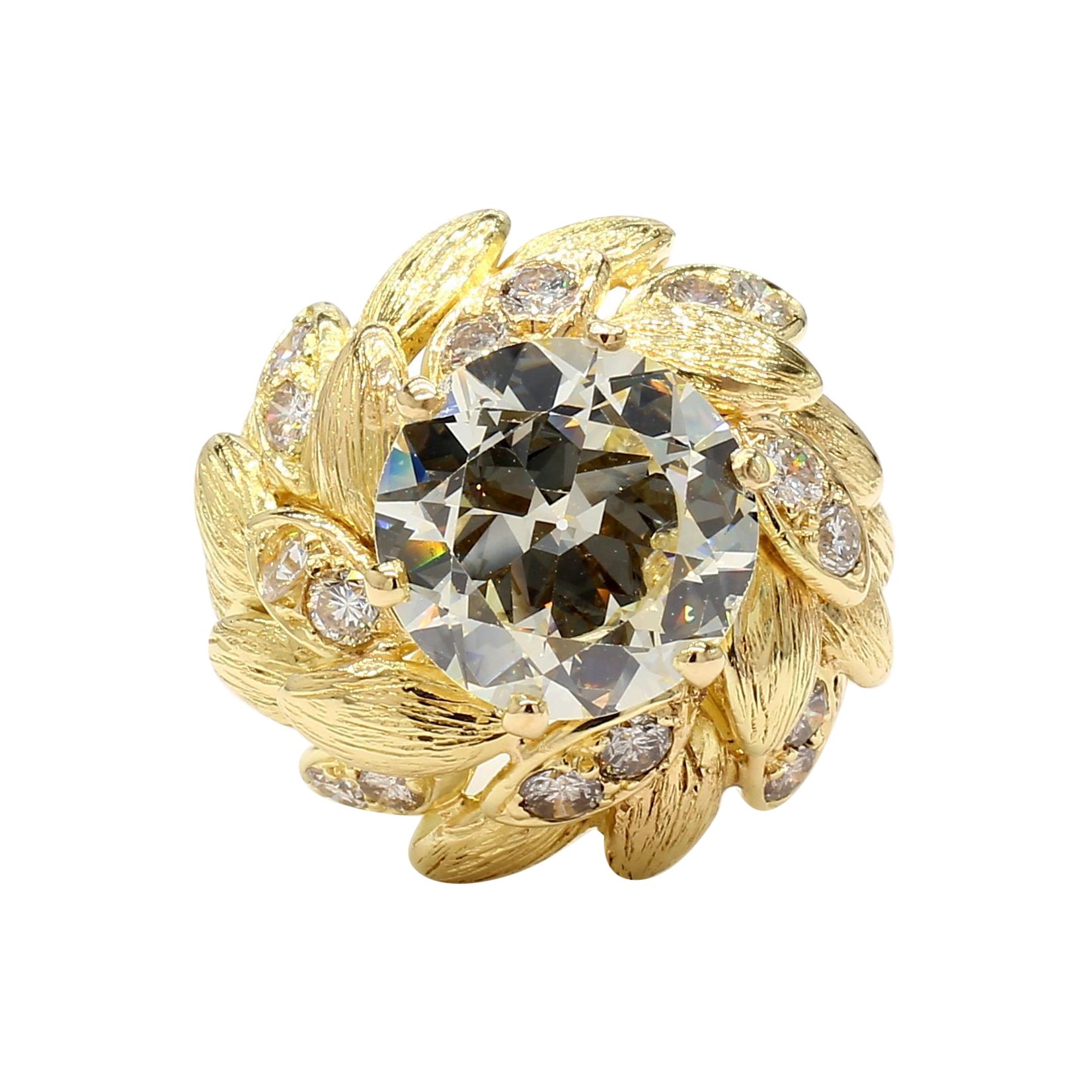 3.22 Carat Diamond 18K Gold Ring