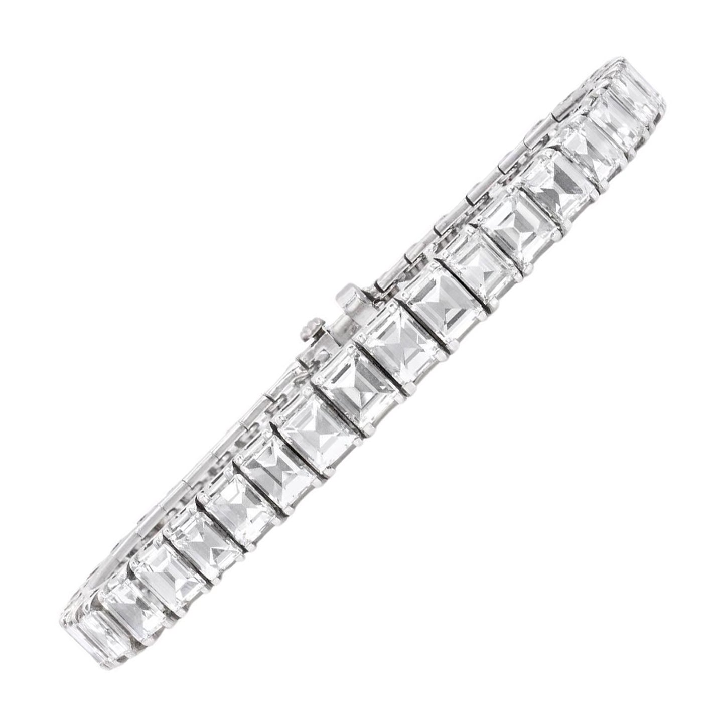 21.65 Carat Diamond and Platinum Bracelet