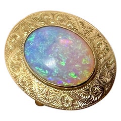 Anillo Victoriano Opalo 6 Quilates Oro Antiguo Cocktail Grabado Oro Amarillo