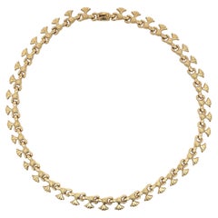 18KT Yellow Gold Vintage Italian Collar Necklace