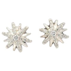 David Yurman Diamond Starburst Earrings 14KT Gold + Silver Estate