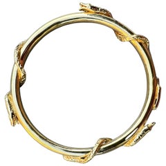 Emerald Black Diamond White Diamond Snake Bangle