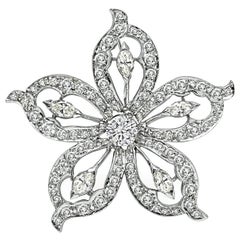 1950s 3.15cttw Diamond Platinum Star Pin / Pendant