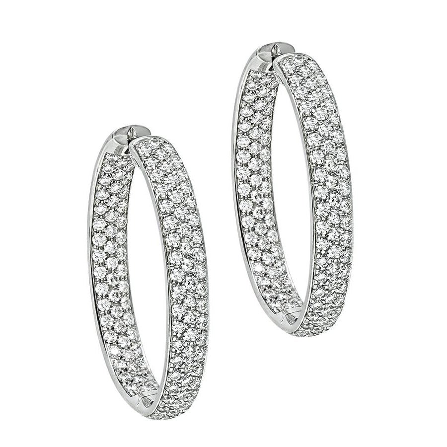 4.00ct Diamond Inside Out Hoop Earrings