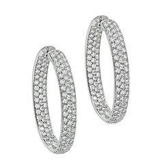 4.00ct Diamond Inside Out Hoop Earrings