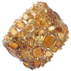 Citrine Tourmaline Gold Bracelet 10
