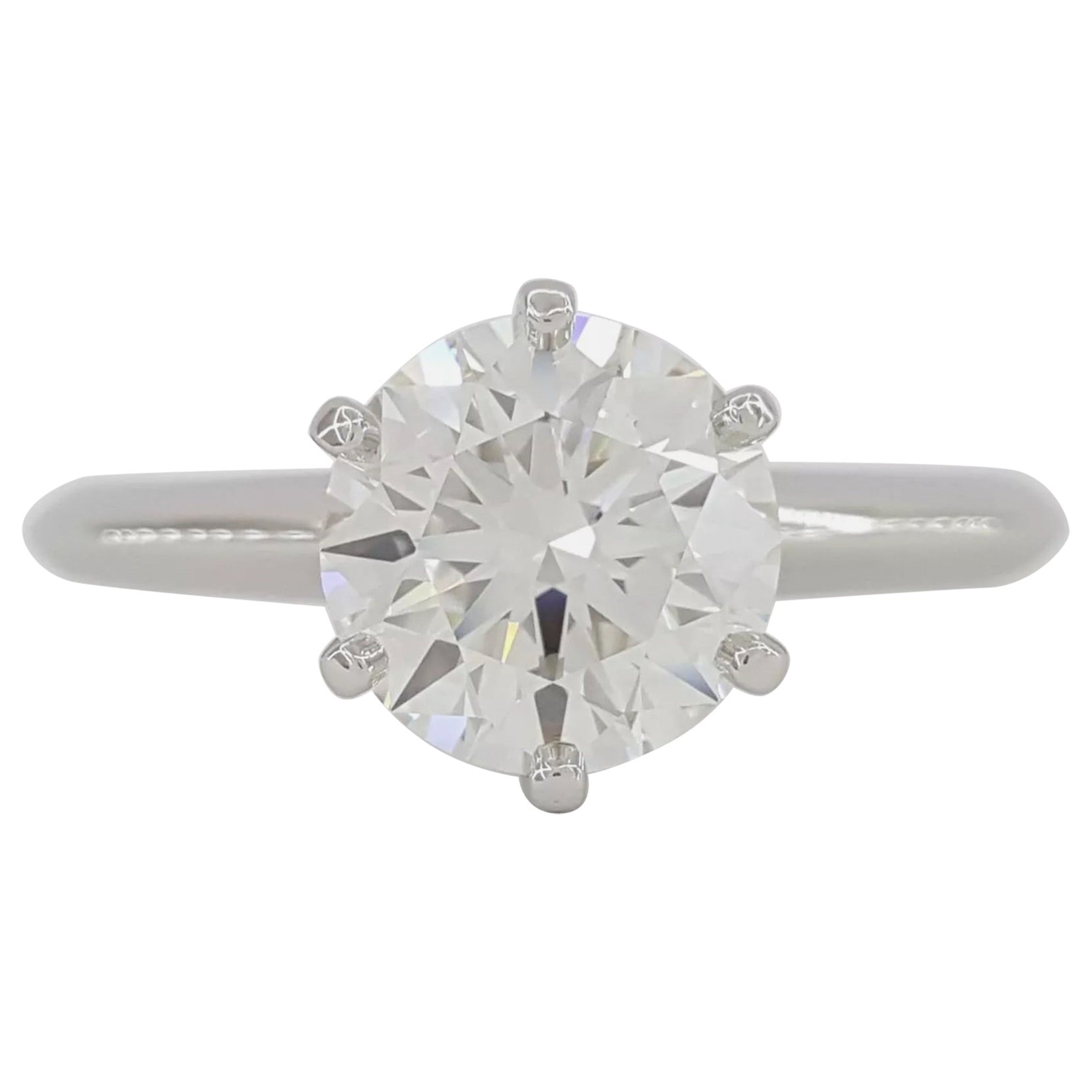 Verlobungsring von Tiffany & Co. mit 1.59 Karat rundem Diamanten im Brillantschliff