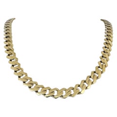 Collana a maglie cubane in oro giallo 14k 47,4g semi-solida da 10mm