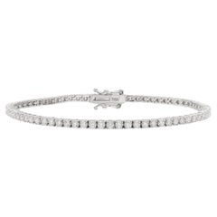 Bracciale tennis con diamanti 14 carati Diamanti naturali oro bianco 2,0ct G-SI