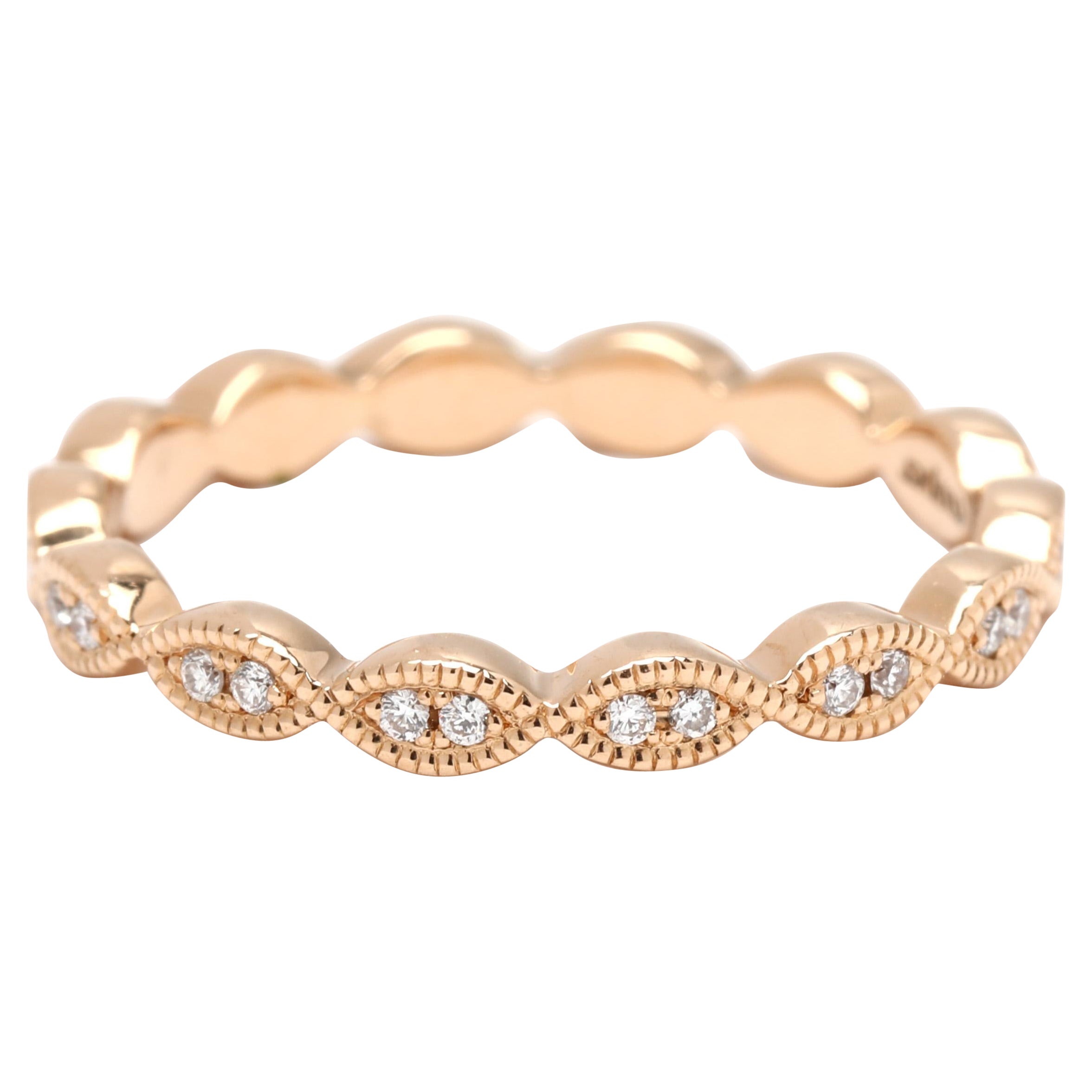 Jeff Cooper Anillo de diamantes de 0,12 quilates, oro amarillo de 18 quilates, talla 4 en venta