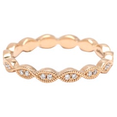 Jeff Cooper Anillo de diamantes de 0,12 quilates, oro amarillo de 18 quilates, talla 4