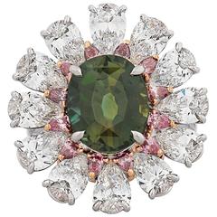 5.52 Carat Color-Changing Alexandrite Ring