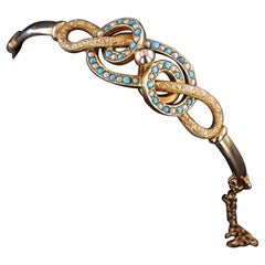 Antique Love Knot Bangle Bracelet of 9ct Gold