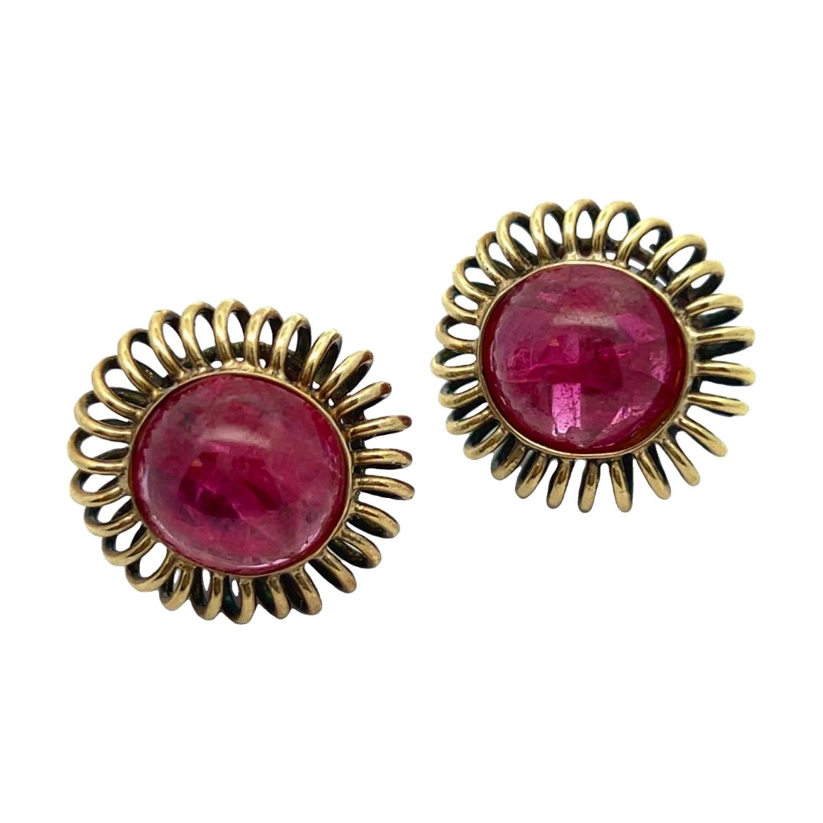 Cabochon Spinel Earrings