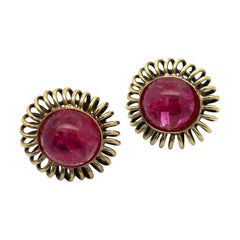 Cabochon Spinel Earrings