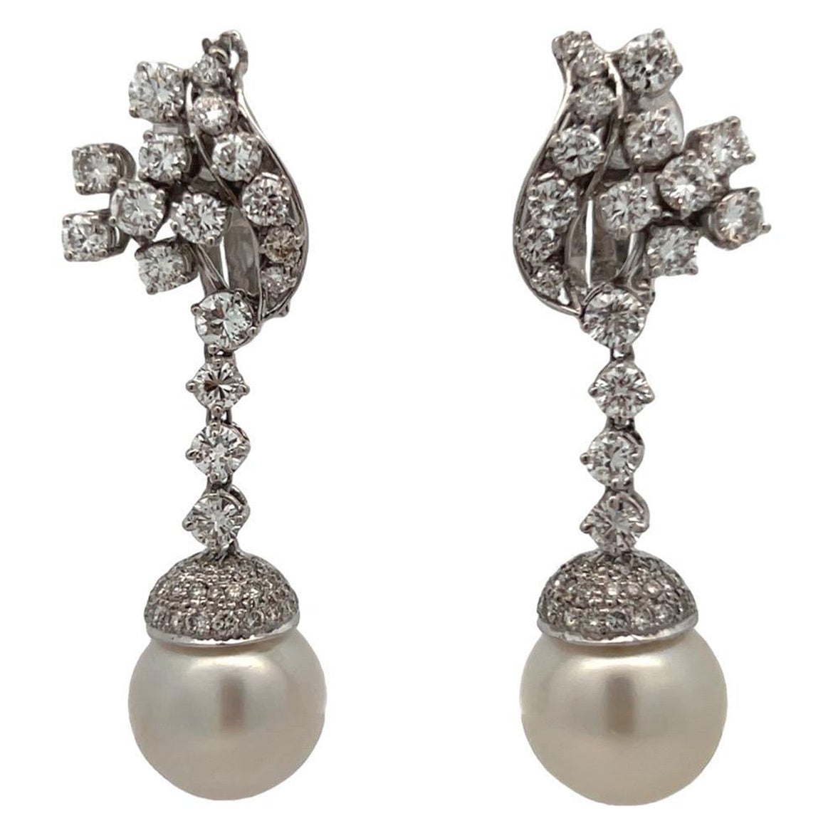 Pearl and Diamond Earrings