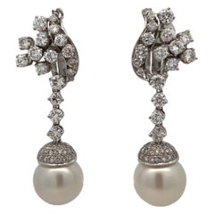Pearl and Diamond Earrings